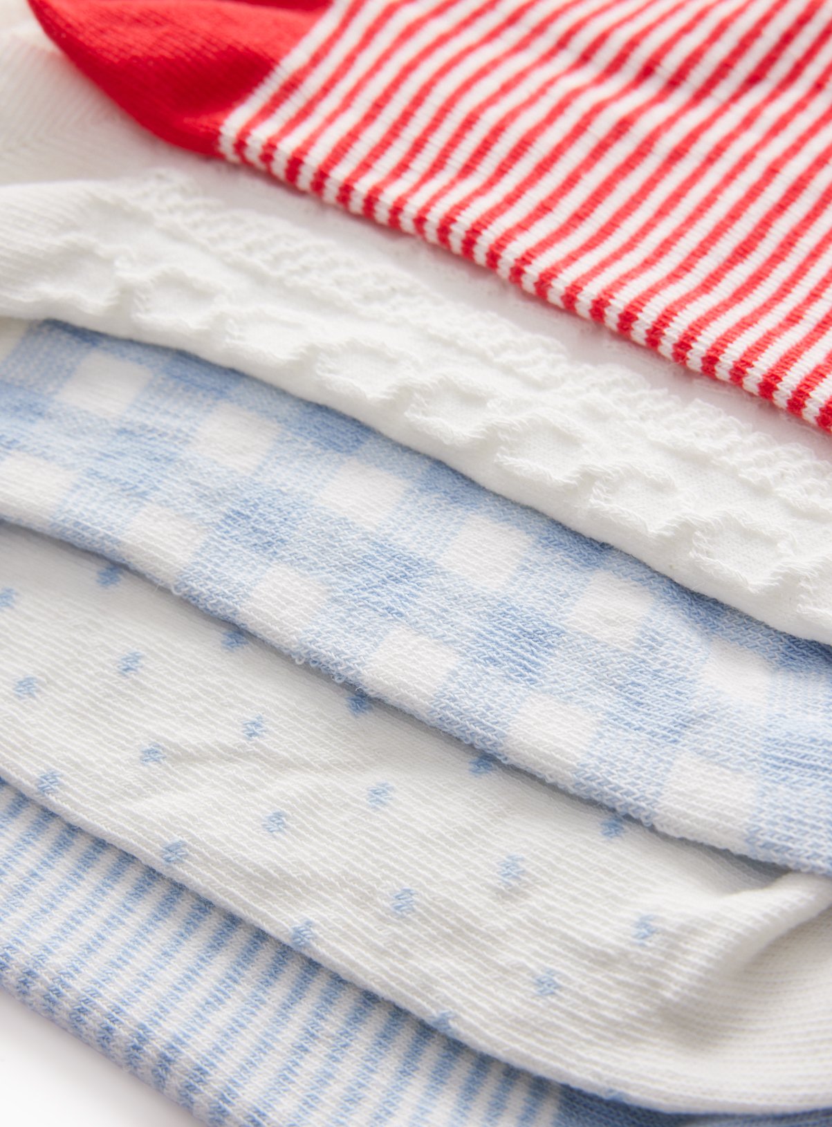 Strawberry Print Trainer Socks 5 Pack 4-8 - Image 2 thumbnail
